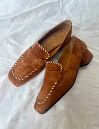 Piazza Grande - Chestnut Suede Stitched Loafer