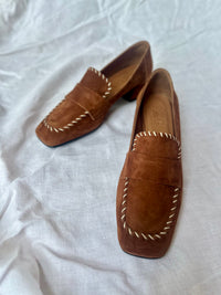 Piazza Grande - Chestnut Suede Stitched Loafer