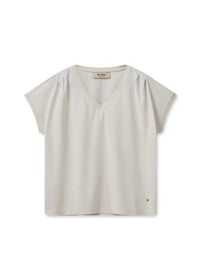 Mos Mosh - Tekis V-Neck Tee Ecru