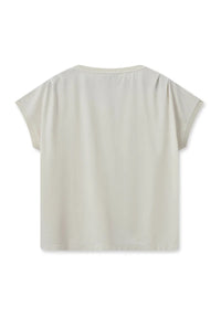 Mos Mosh - Tekis V-Neck Tee Ecru