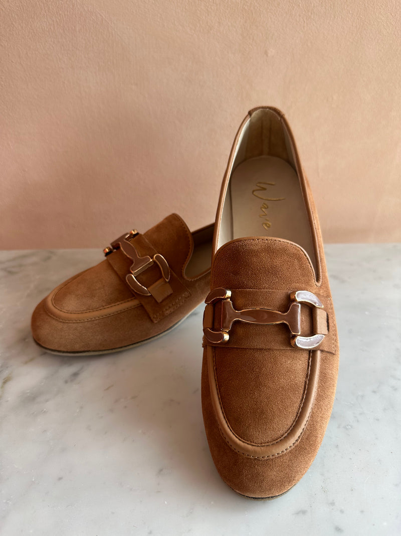 WAVE - 28445 Suede Tobacco Tan Loafer