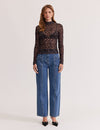 Staple the Label - Zadie Mesh Top Camel/Black