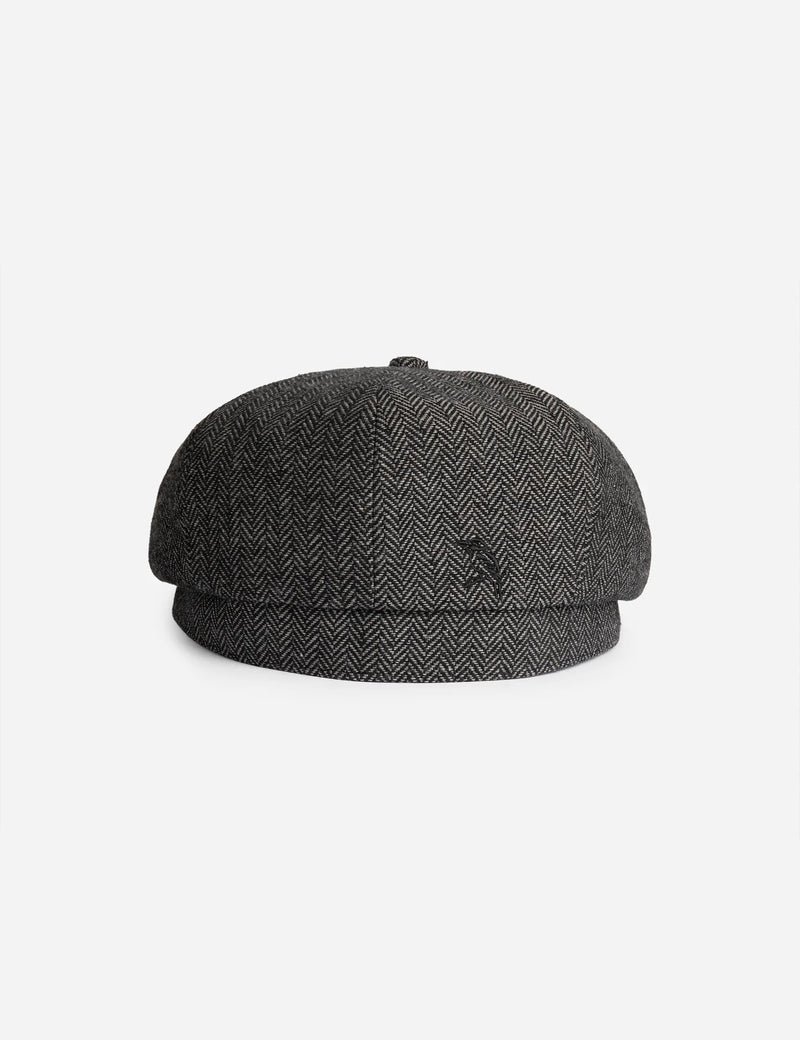 Mr Simple - Shelby Newsboy Cap Black Tweed