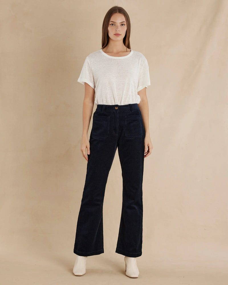 Amelius - Flavie Corduroy Flared Pant Navy