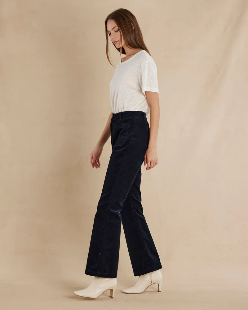 Amelius - Flavie Corduroy Flared Pant Navy