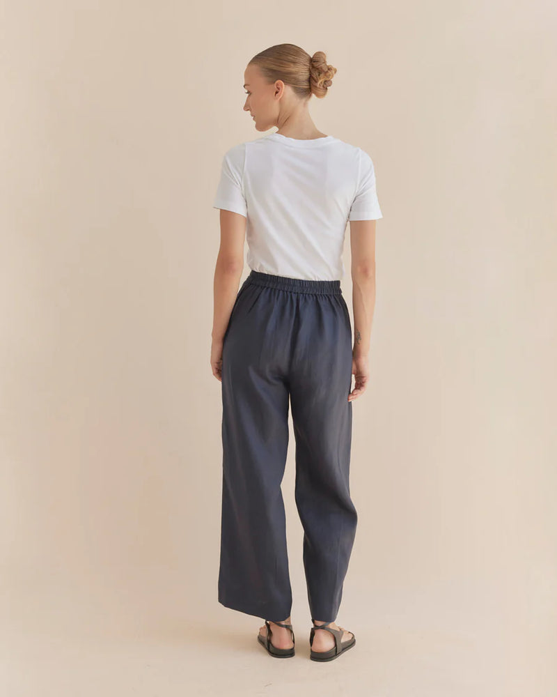 Amelius - Mabel Linen Pant Navy