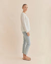 Amelius - Priya Long Sleeve Linen Jersey Top Ivory