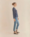 Amelius - Priya Long Sleeve Linen Jersey Top Navy