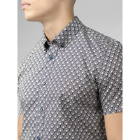 Ben Sherman - Block Geo Print Short Sleeve Shirt - Ink