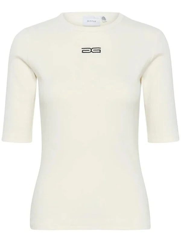 Gestuz - Drew Half Sleeve Logo Top Birch