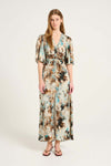 Gestuz - Reena Maxi Dress Blue Brown Rust