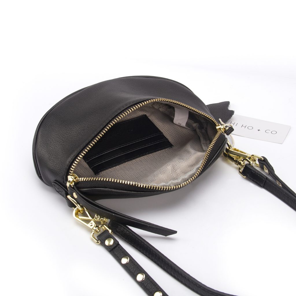 Hi Ho - Obsessed Mini Crossbody Bag in Black/Gold – byhunterminx