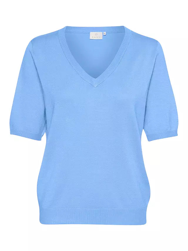 Kaffe - Lizza V-neck Pullover Vista Blue