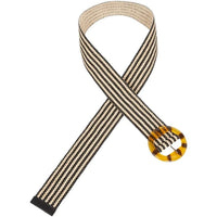 King Louie - Raffia Belt Black Stripe