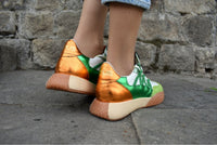 MJUS - Metallic Sneaker Green/White/Orange