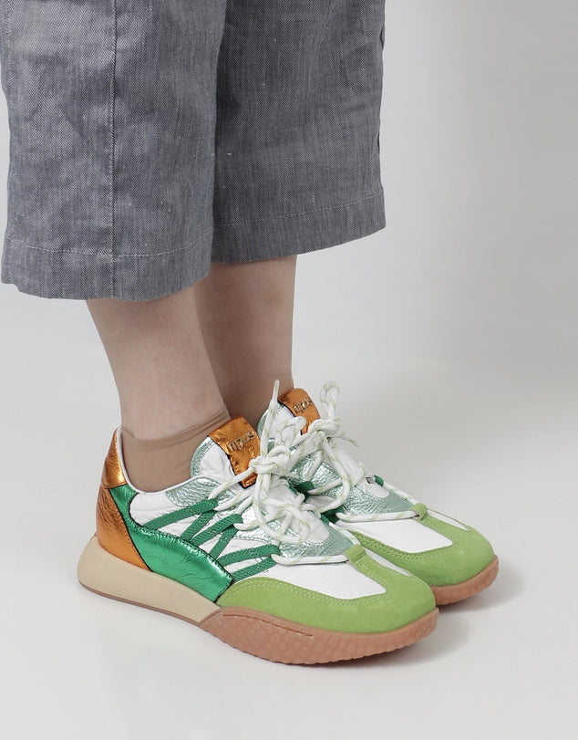 MJUS - Metallic Sneaker Green/White/Orange