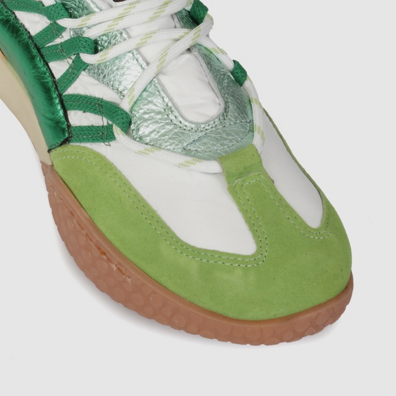 MJUS - Metallic Sneaker Green/White/Orange