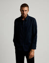 MR SIMPLE- Linen Long Sleeve Shirt Navy