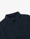 MR SIMPLE- Linen Long Sleeve Shirt Navy