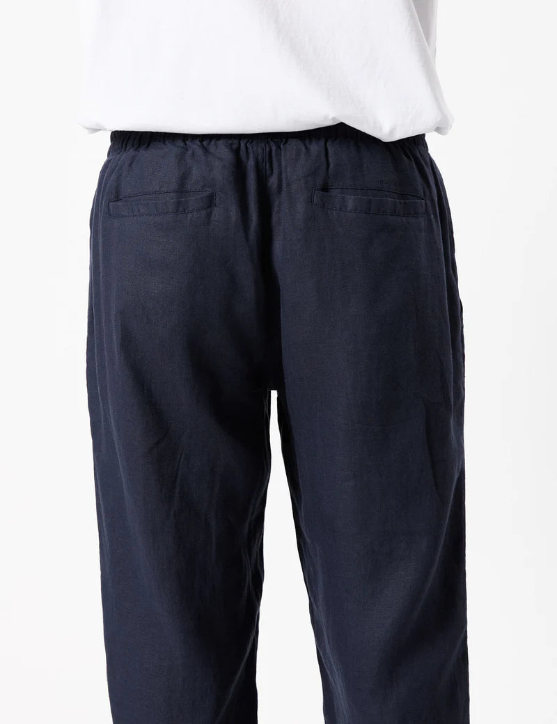 MR SIMPLE - Burbank Linen Pant Navy