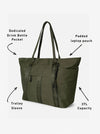 MR SIMPLE Jasper Large Tote Bag - Army