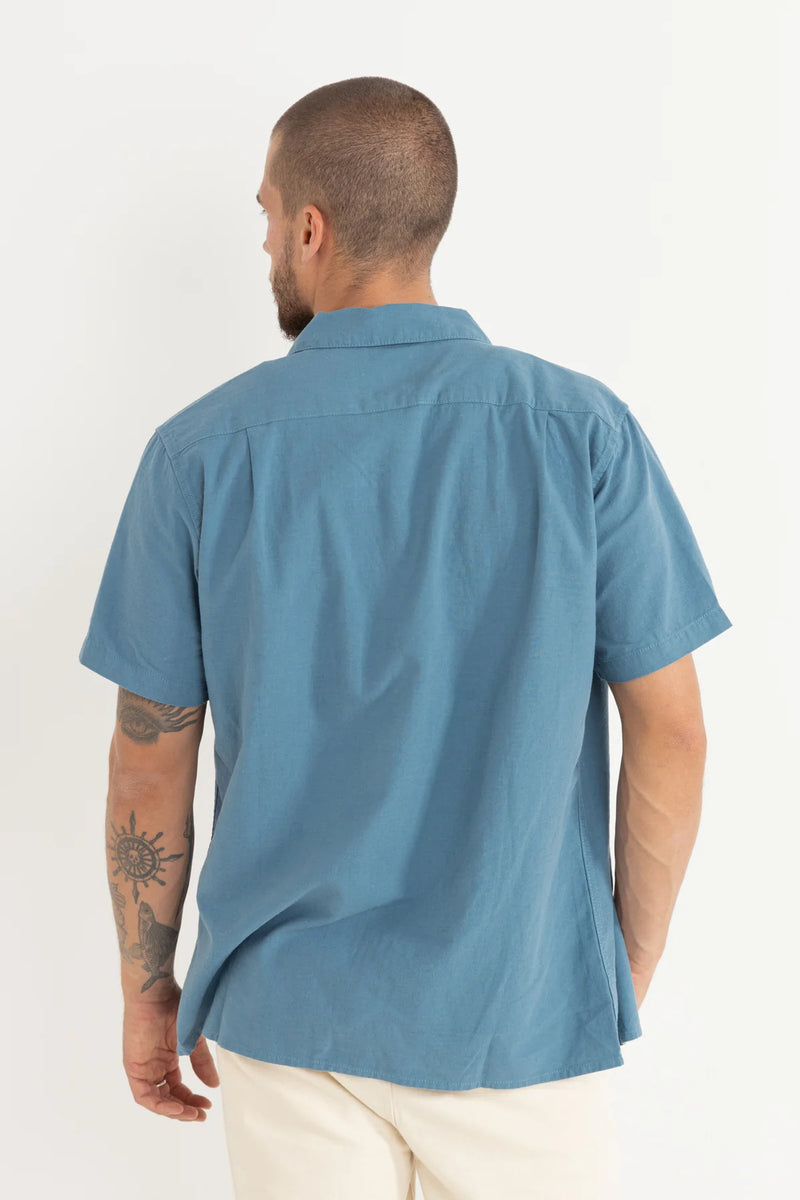 Rhythm - Classic Linen Short Sleeve Shirt Mineral Blue