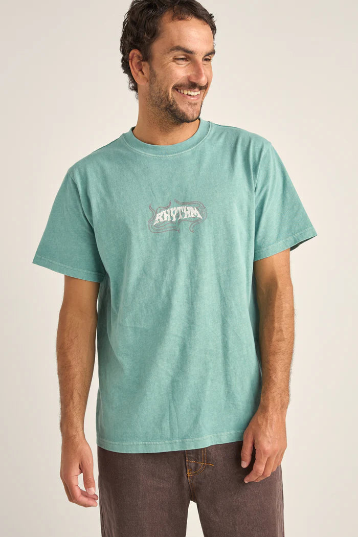 Rhythm - Dos Soles Vintage SS T-Shirt Green