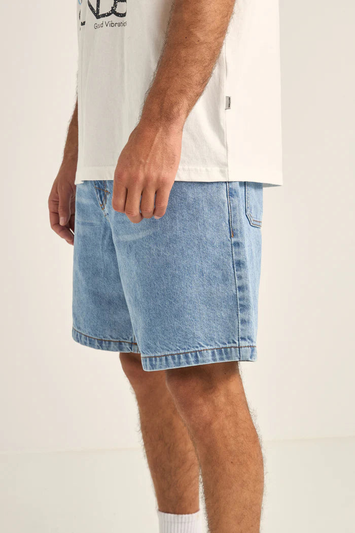 Rhythm - Subtle Distress Short Denim Blue