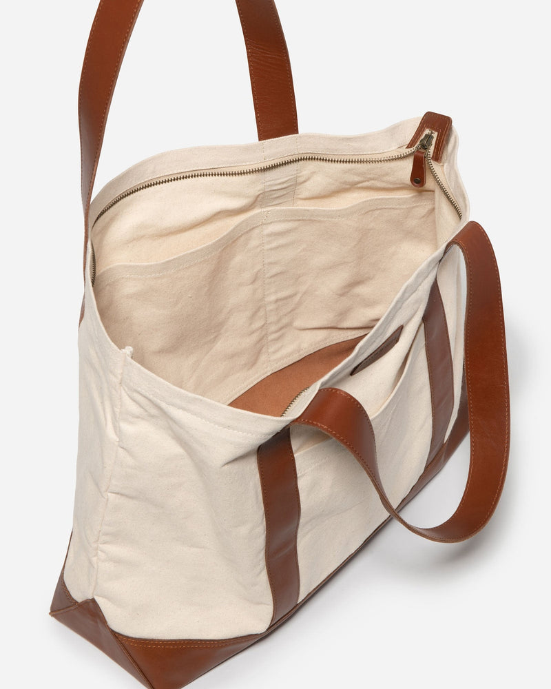 STITCH AND HIDE - Shopper Classic Natural (with zip)