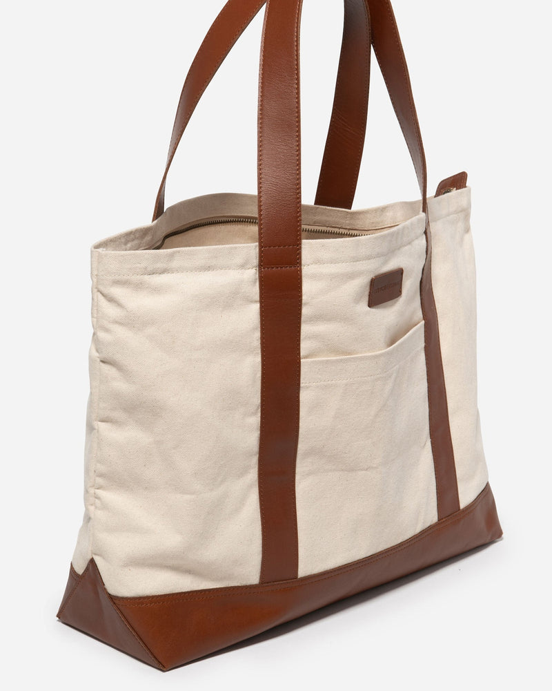 STITCH AND HIDE - Shopper Classic Natural (with zip)