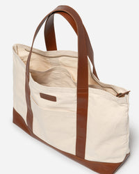 STITCH AND HIDE - Shopper Classic Natural (with zip)