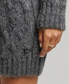 Superdry - Cable Knit Dress in Charcoal Marle