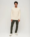 Superdry - Textured Crew Knit Jumper Ecru Heather