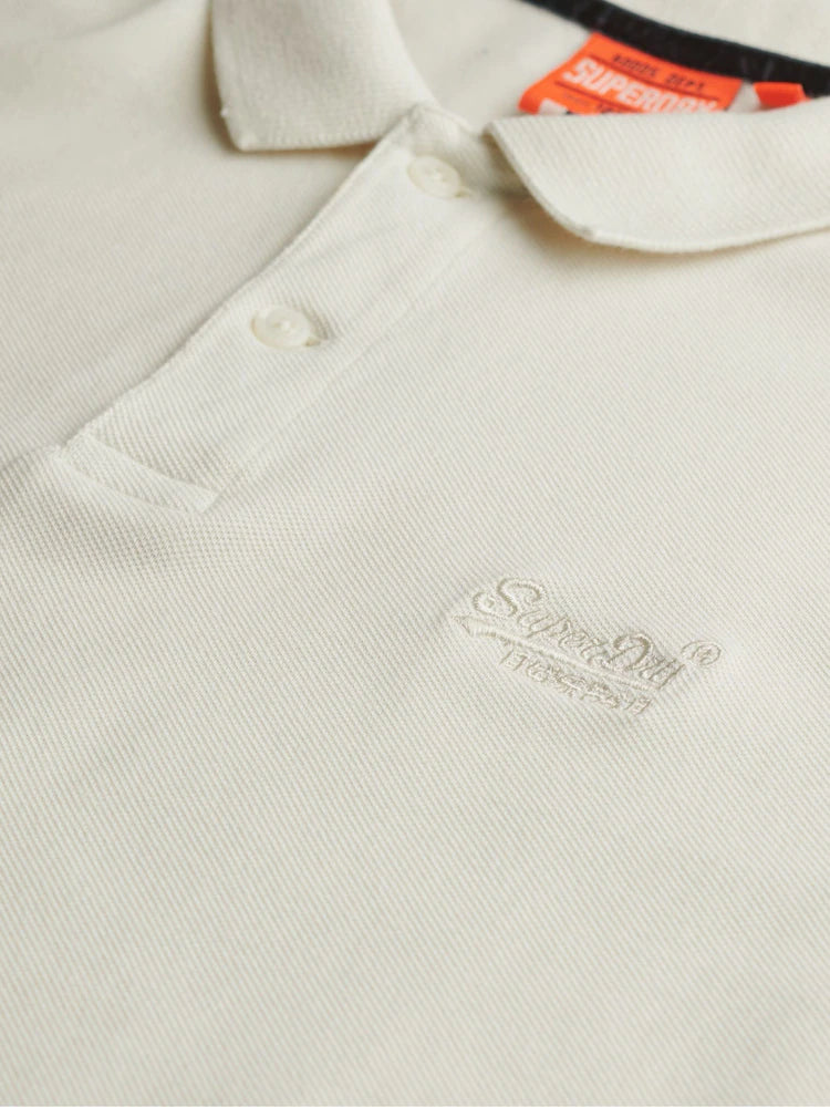 Superdry - Chalk White Vintage Destroy Polo Shirt