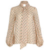 Traffic People - Printed Blouse with Neck Tie