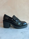 Viguera - Black Patent Chunky Heeled Loafer