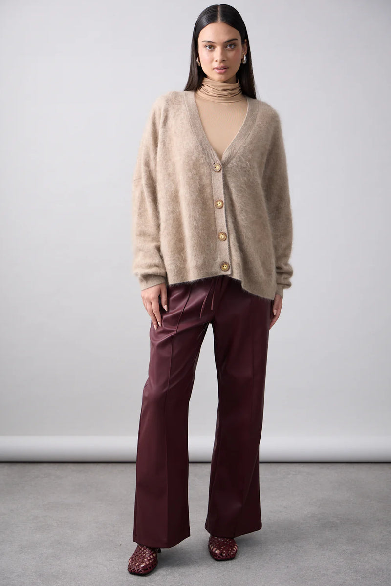 Mia Fratino - Mae Cardigan Biscuit Brushed Cashmere