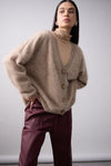 Mia Fratino - Mae Cardigan Biscuit Brushed Cashmere