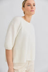 Mia Fratino - Erika Tee Polar White Brushed Cashmere