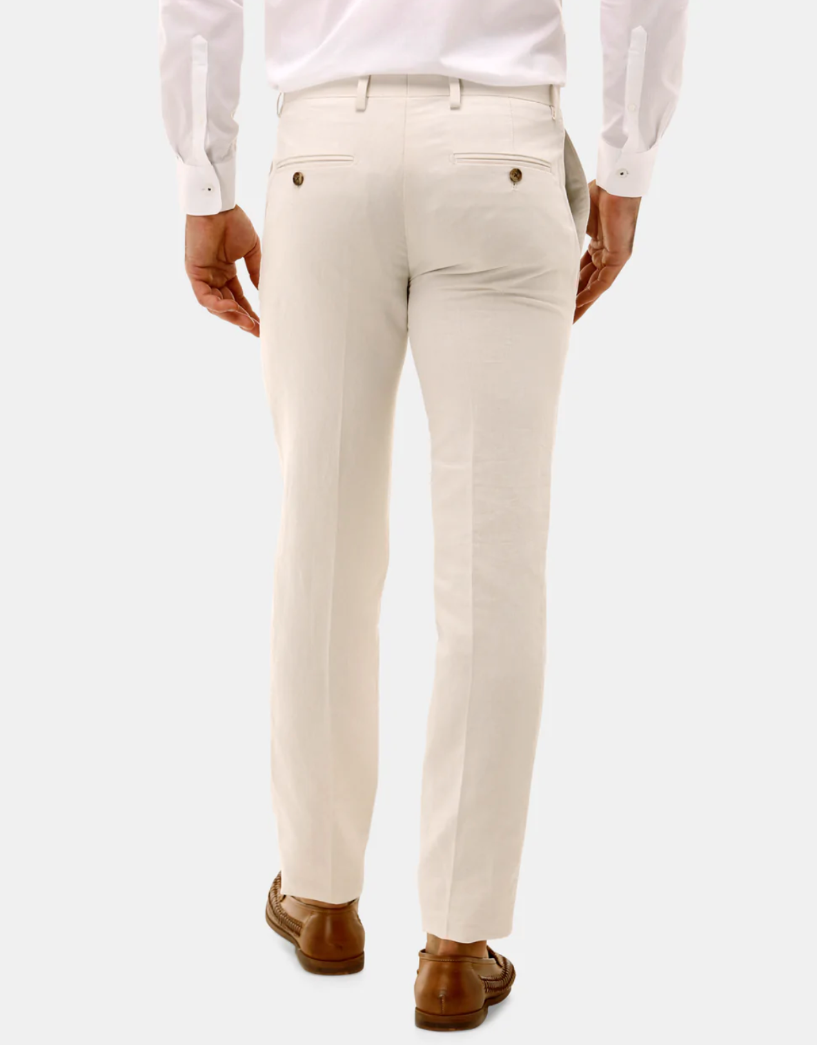 Cropped linen-blend trousers curated on LTK