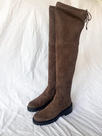 UNISA Faux Suede Over Knee Boot Taupe