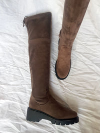 UNISA Faux Suede Over Knee Boot Taupe